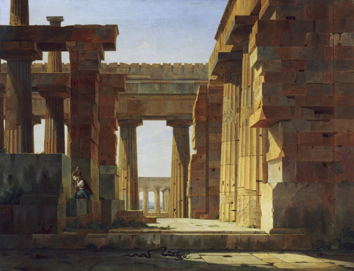 Il tempio di Poseidone a Paestum - Dauerleihgabe des Münchner Stadtmuseums